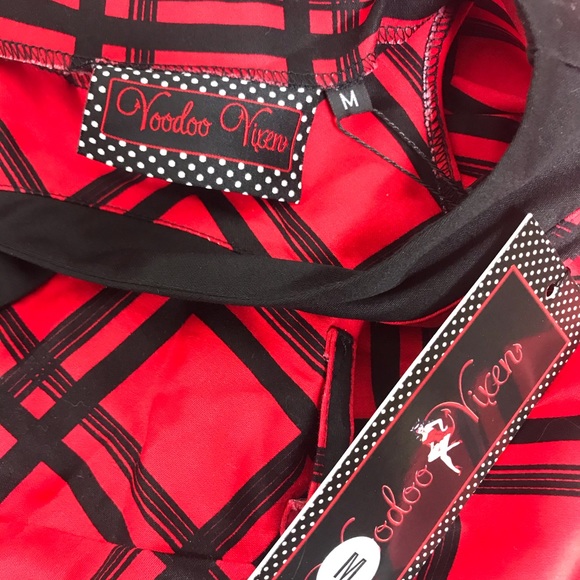 Voodoo Vixen Plaid Swing Dress NWT - Picture 7 of 8